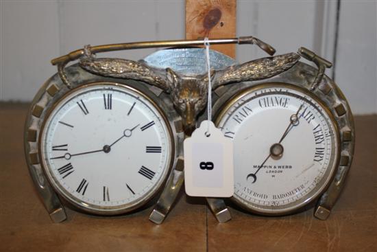 Hunting related clock/barometer